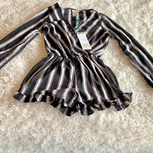 NWT Stripe Long Sleeve Romper XS from MIMI CHICA